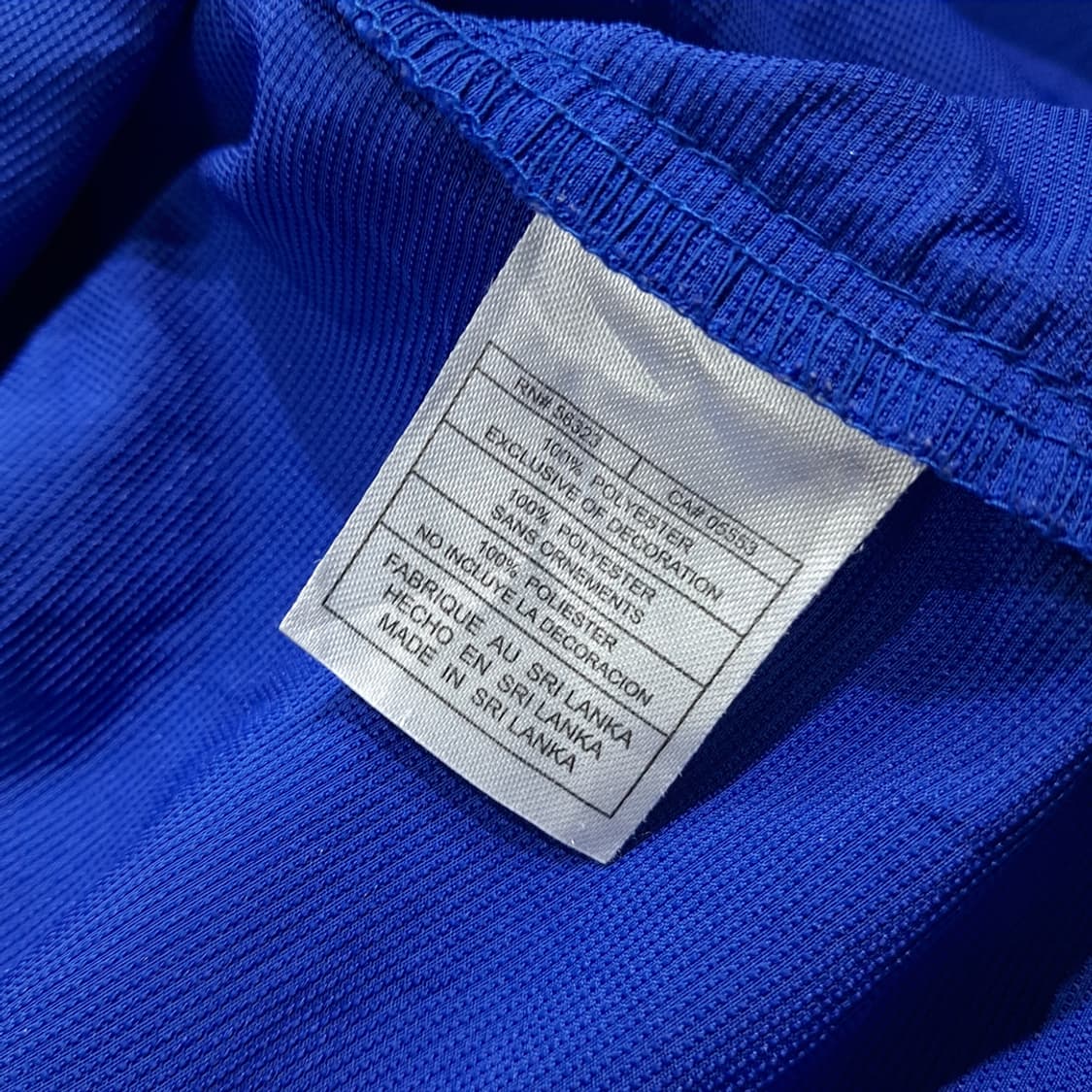 CL976 L 나이키 00s 드라이핏 팀라인 블루 반팔 웜업 아노락 상품이미지5