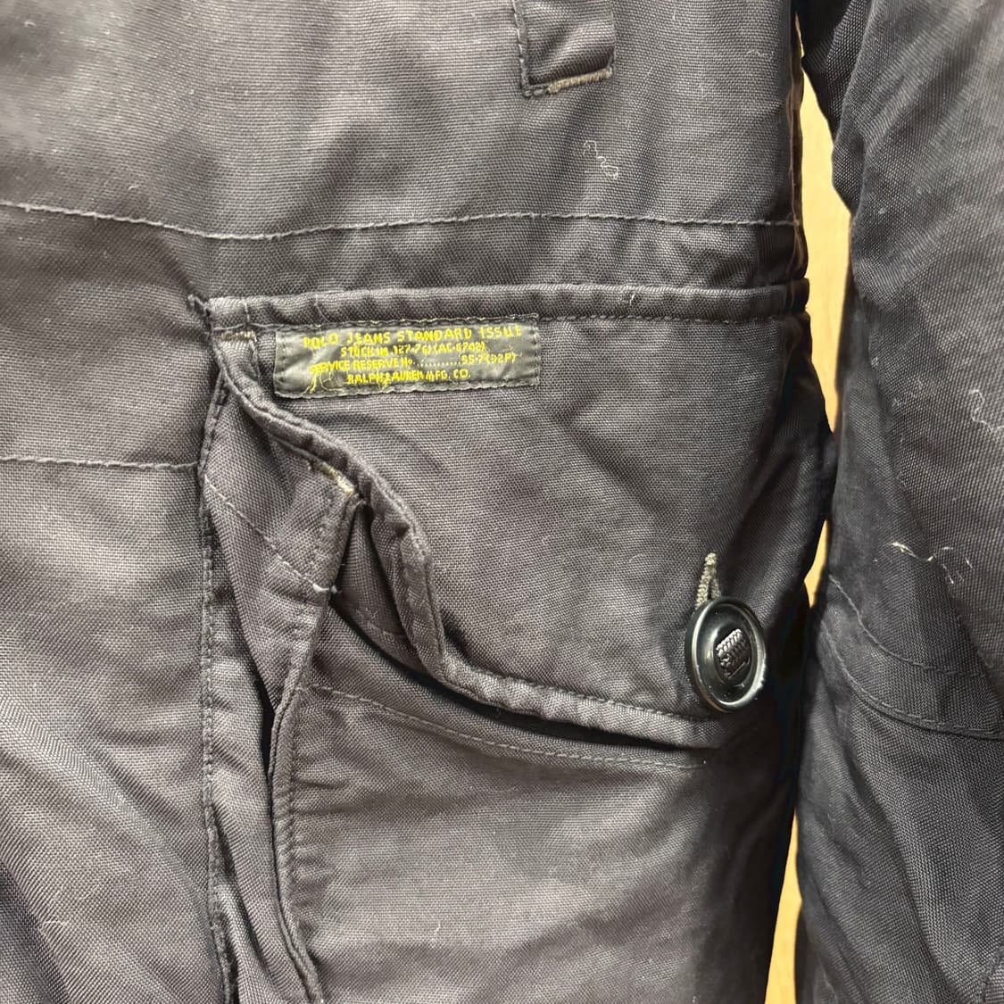 폴로 진스 컴퍼니 후드 필드 자켓 더블 플래킷 버튼업 멀티 포켓 블랙 상품이미지6