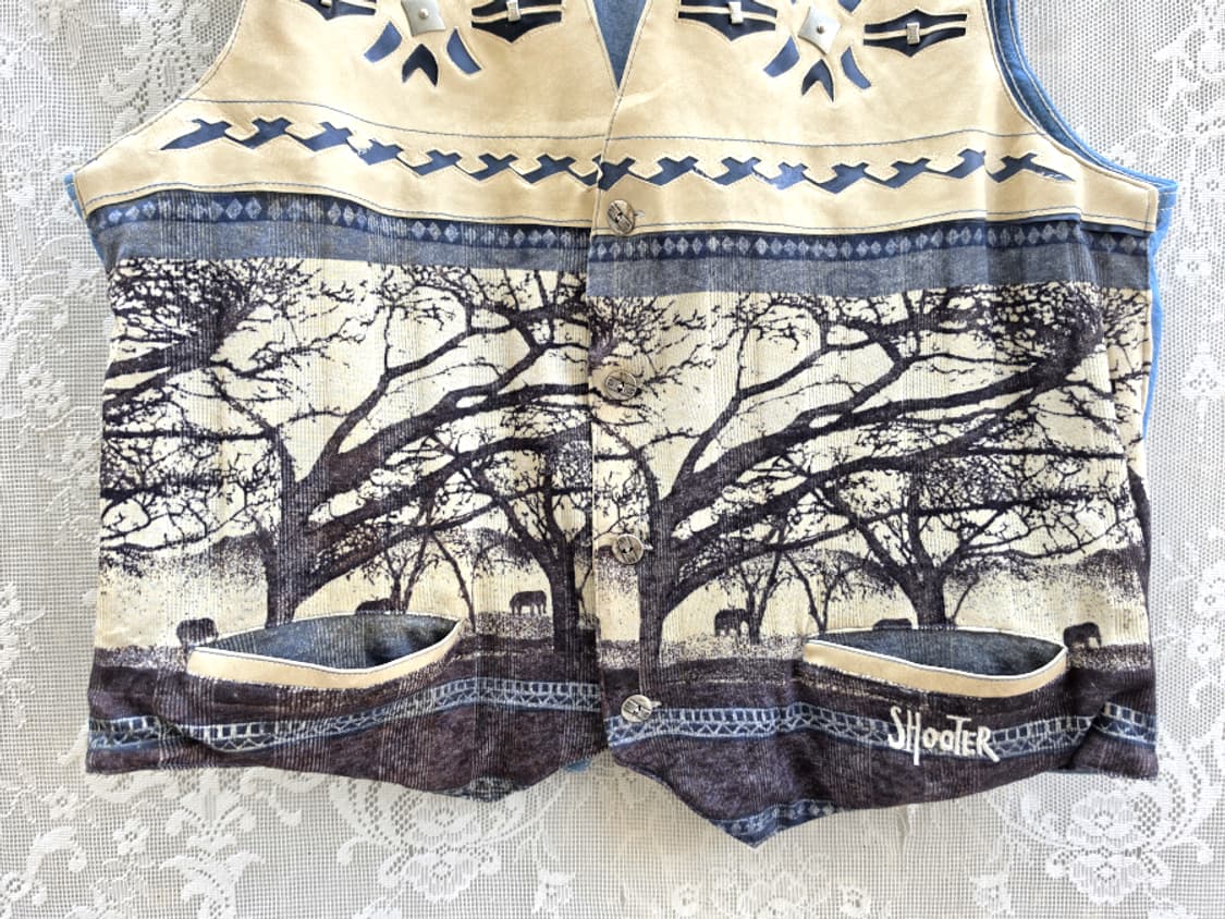 90s Shooter 웨스턴 가죽 베스트 상품이미지3