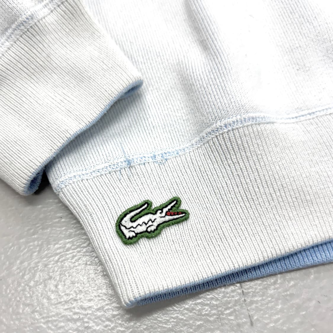 라코스테 리버시블 하늘색 색감 맨투맨 상품이미지9