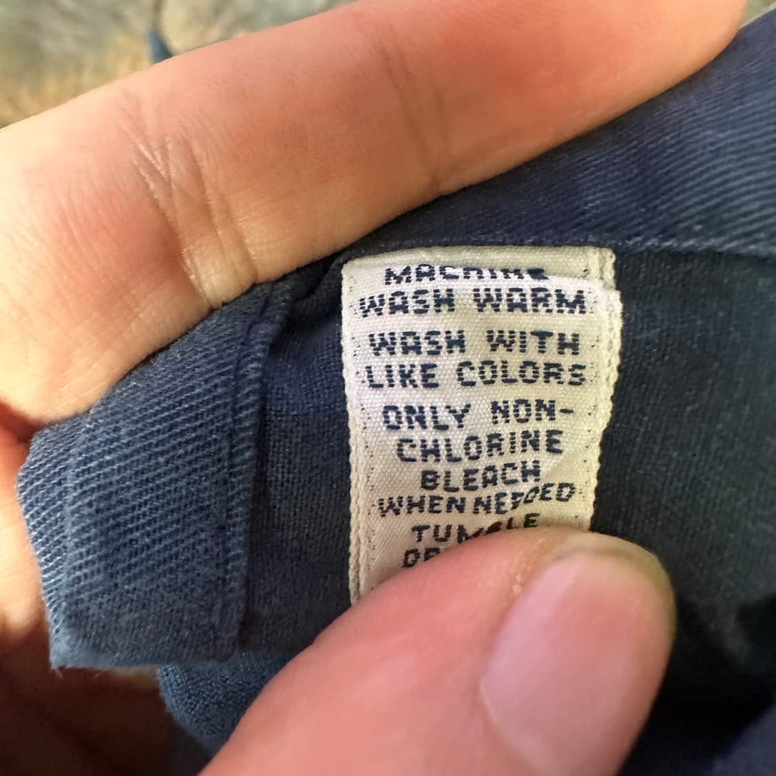 폴로 랄프로렌 빈티지 스몰 포니로고 네이비솔리드셔츠 L 상품이미지4