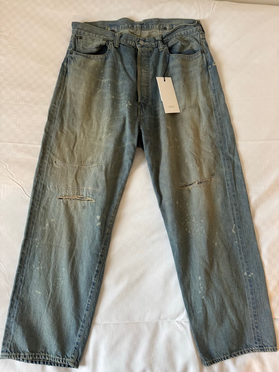 아프레쎄 no.37 washed wide denim pants 34-30 상품이미지5