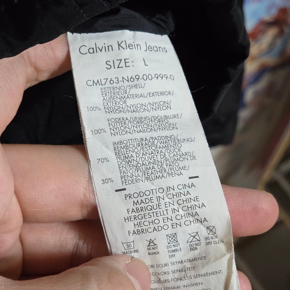 캘빈클라인 락시크 지퍼 덕다운 패딩 점퍼 상품이미지10