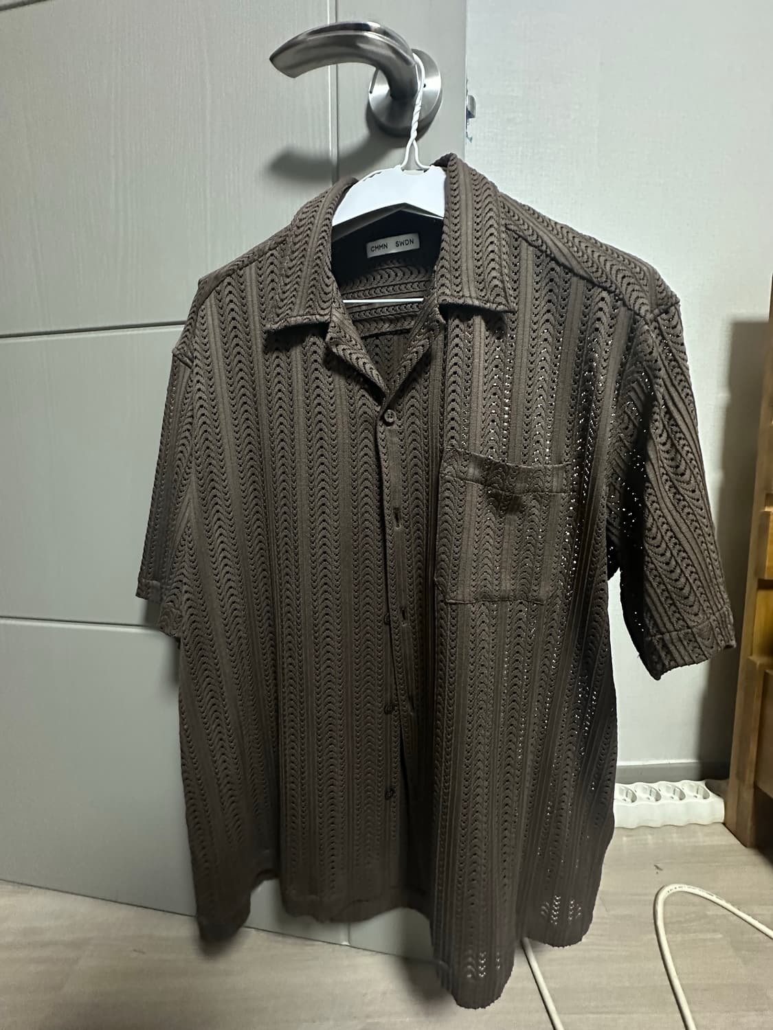 [L] 커먼스웨덴 크로쉐패턴 셔츠 상품이미지1