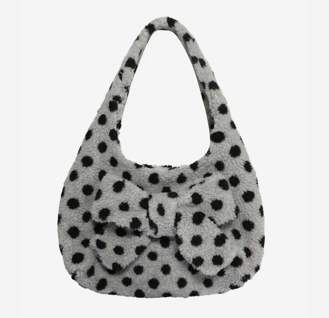 시오서울 도트 플러피 숄더 백 [그레이] 상품이미지1