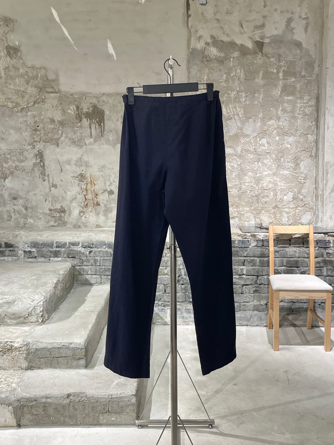 드리스 반 노튼 다크 네이비 웨이스트 타이 슬랙스 상품이미지6