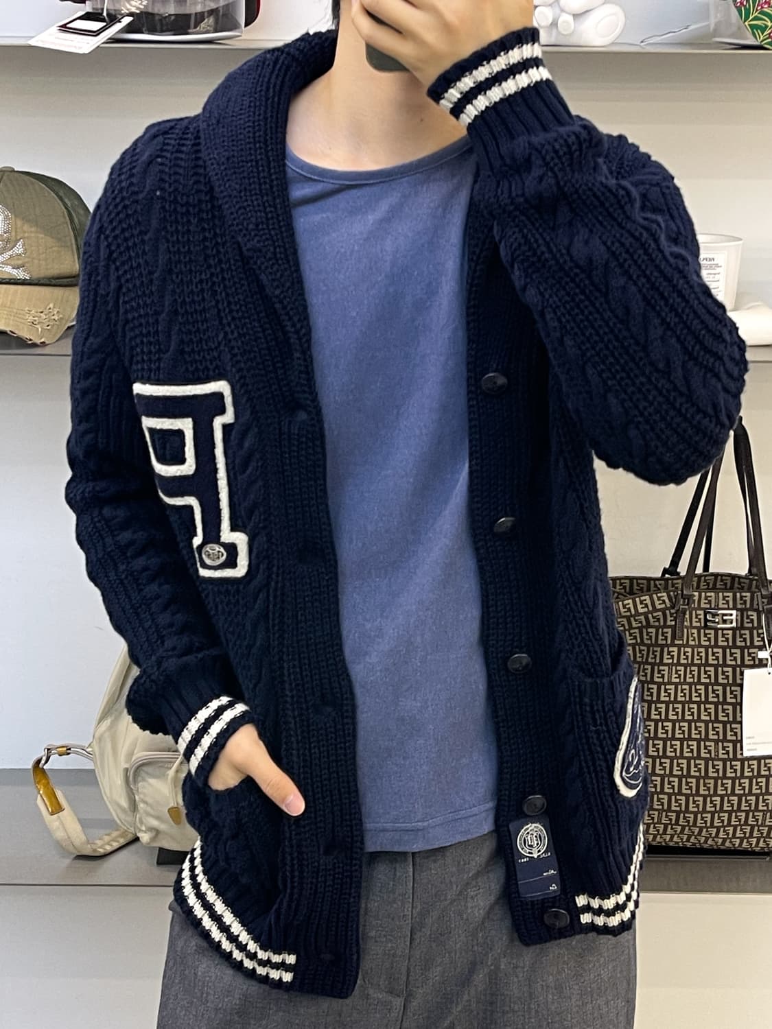 폴로랄프로렌 레터맨 케이블 가디건 상품이미지2