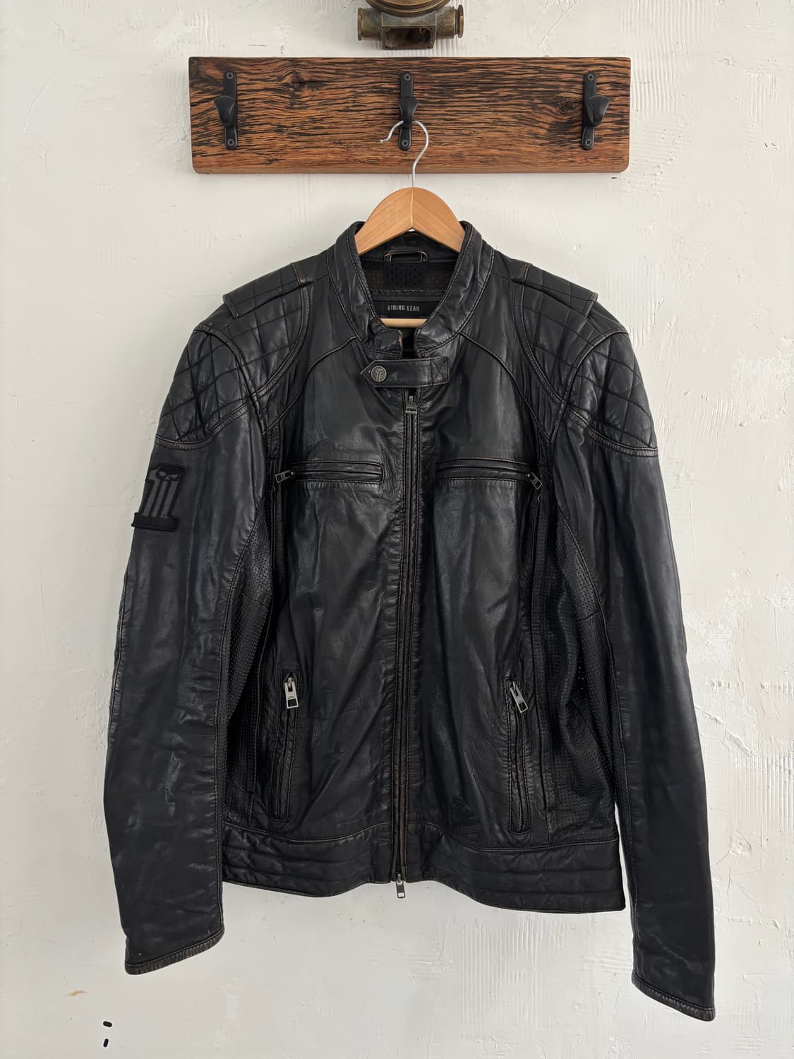 Harley Davidson 할리데이비슨 블랙 가죽 라이딩 기어 자켓 상품이미지2