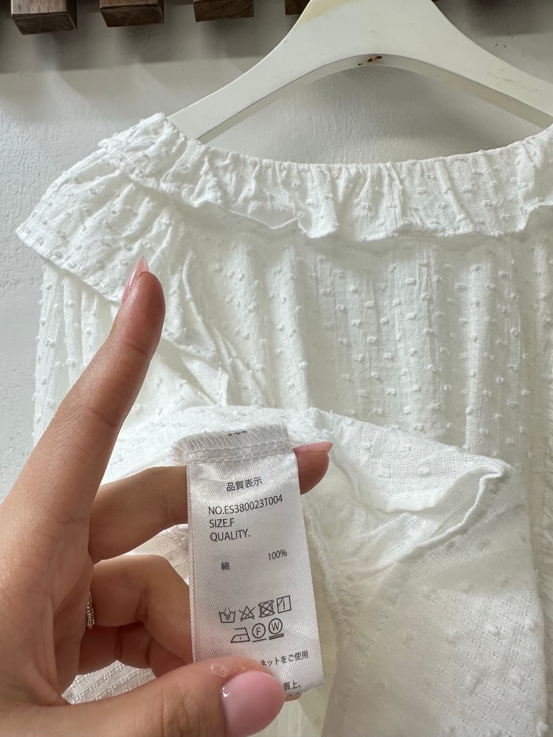 일본빈티지 모리걸 프릴 레이스 도트 러플 블라우스 땡땡이 블라우스 상품이미지7