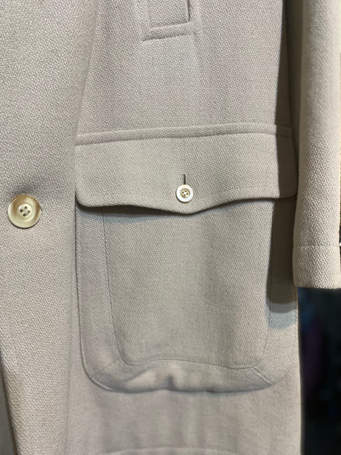 KENZO 겐조 베이지 컬러 싱글 코트 XL 상품이미지3