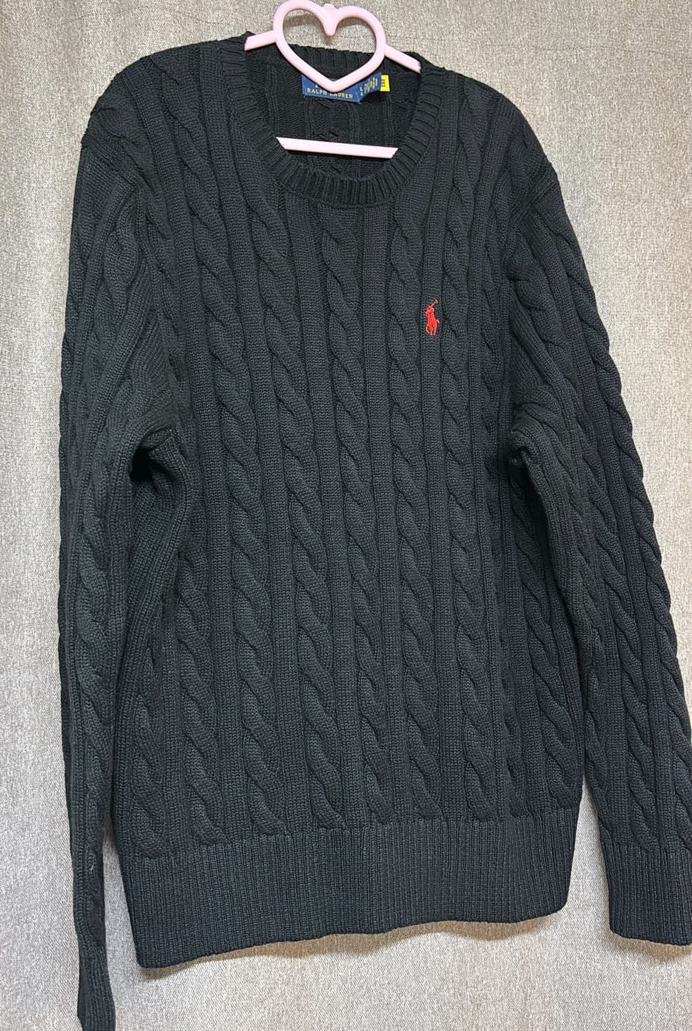 폴로 랄프로렌 케이블 니트 블랙 스웨터 상품이미지3