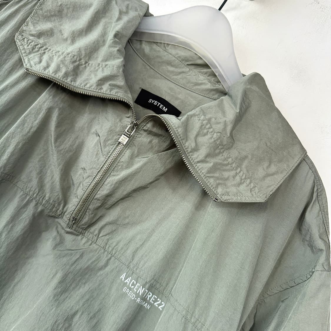 시스템 하프 집업 우븐 반팔 원피스 상품이미지2