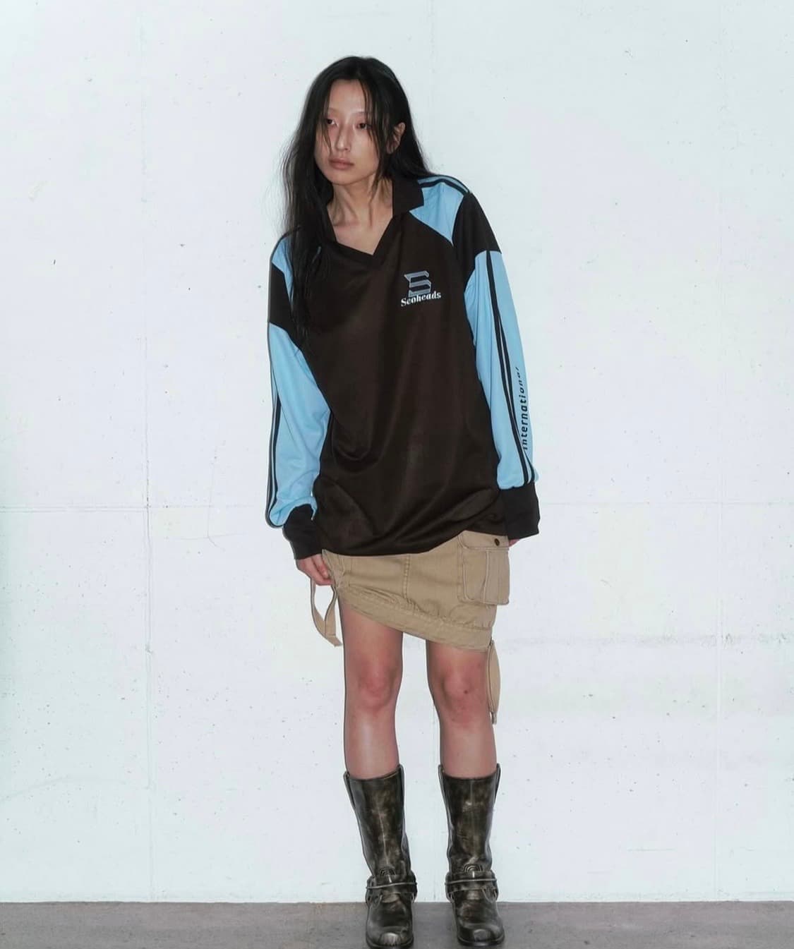 에스이오 seo 풋볼 롱 슬리브 티셔츠 상품이미지1