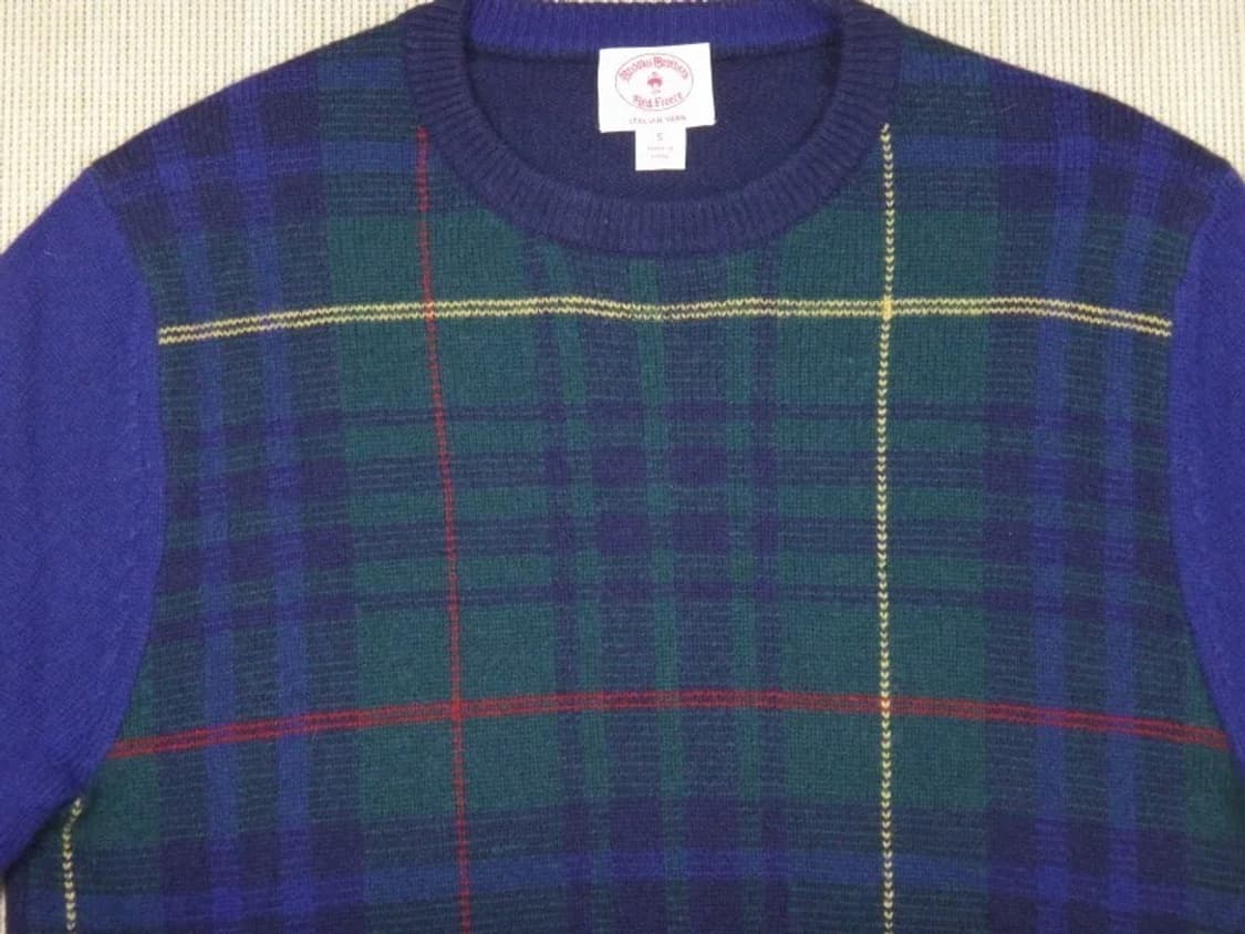 (M/95) 브룩스브라더스 남성 모직 라운드 니트 상품이미지4