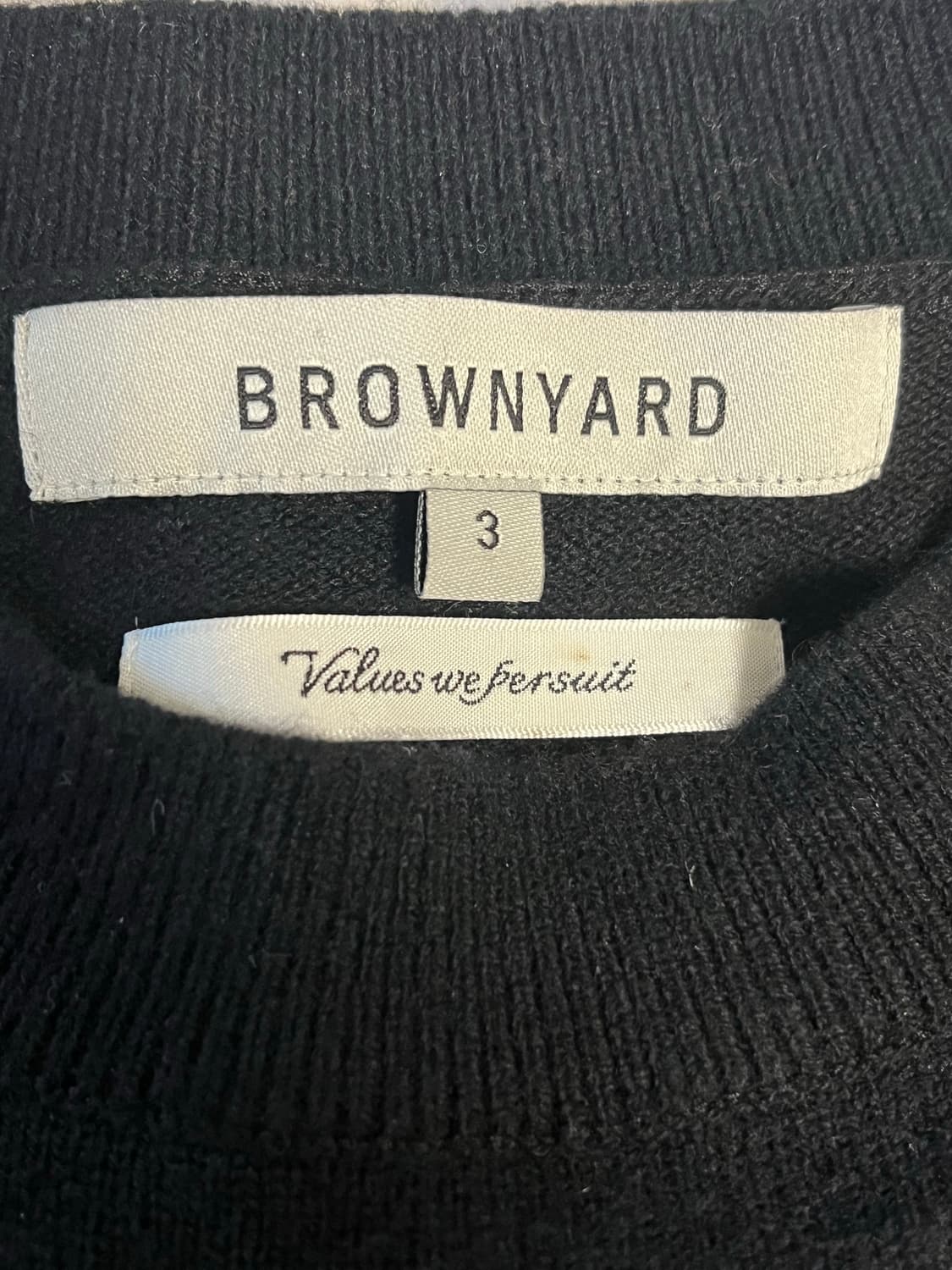 [3]브라운야드 엑스트라 슈퍼파인 크루넥니트 블랙 상품이미지2