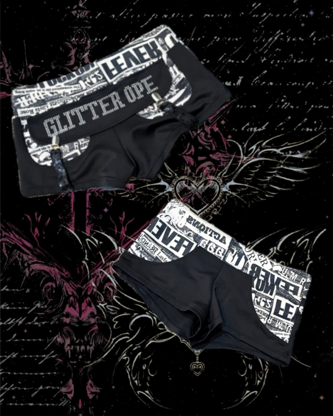 PUNK Onee Gyaru cubic short pants 상품이미지1