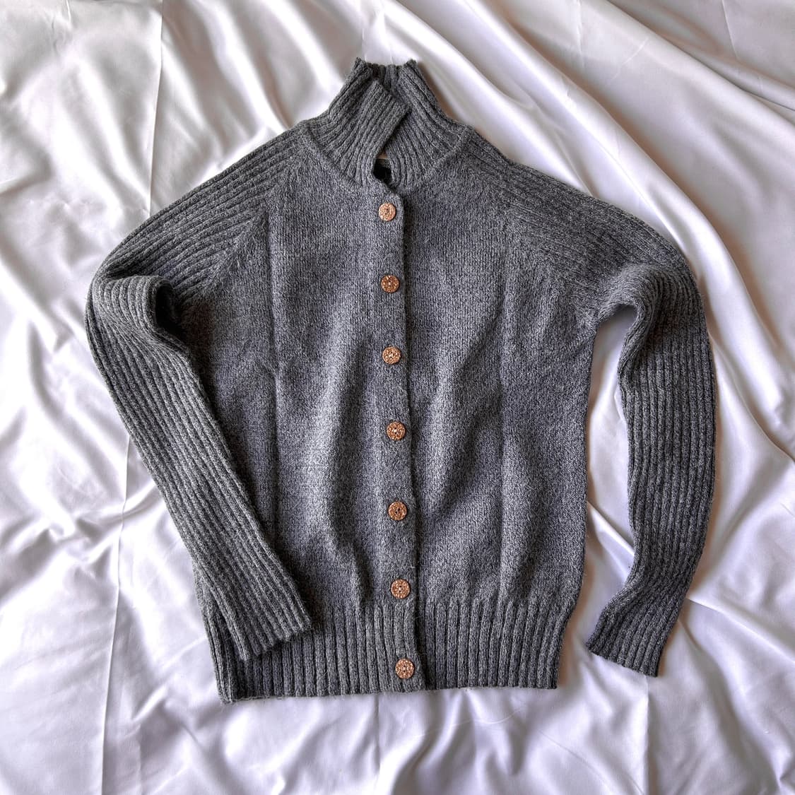 빈티지 그레이 모헤어 가디건 상품이미지6