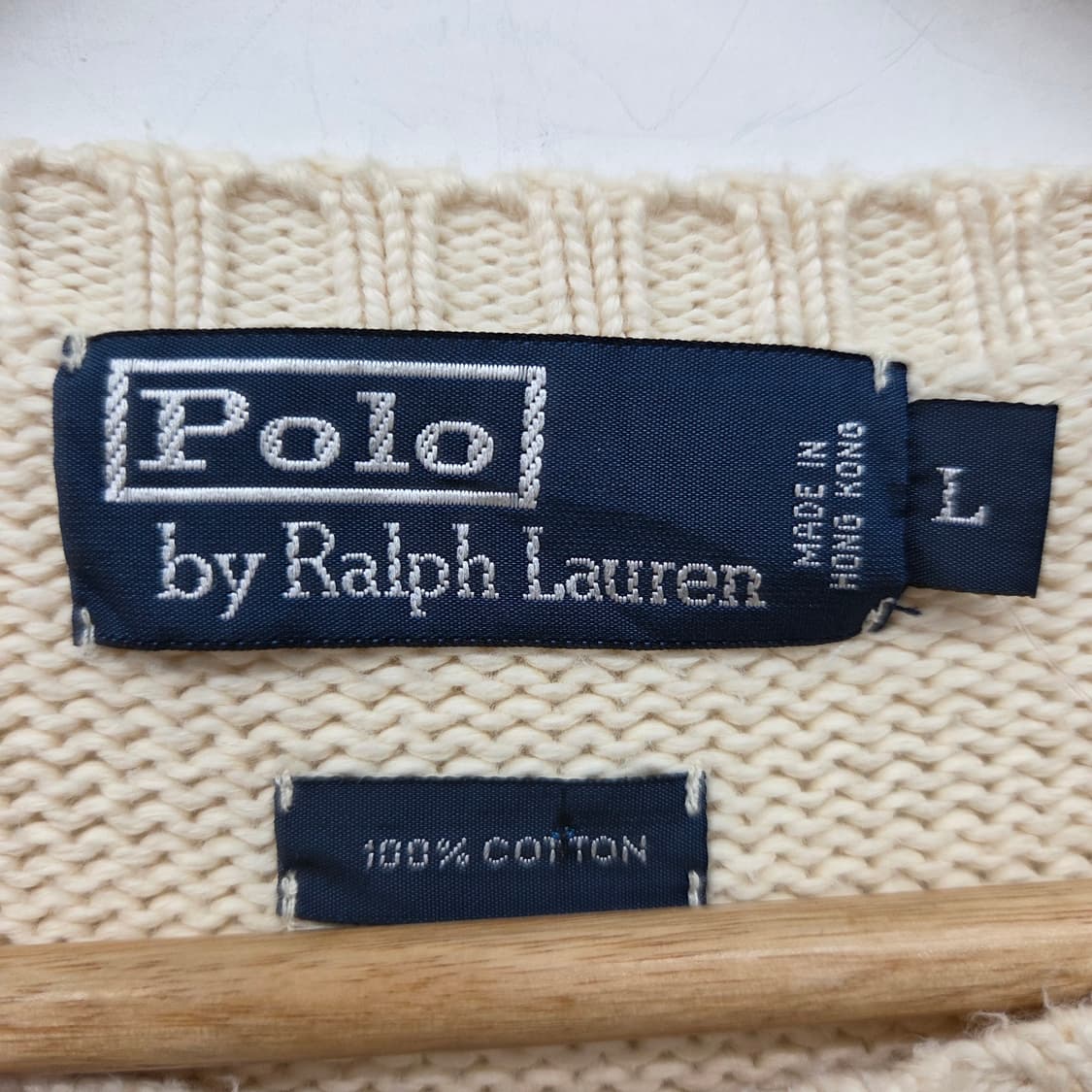 폴로 랄프로렌 니트 베스트 아이보리 남L 상품이미지4