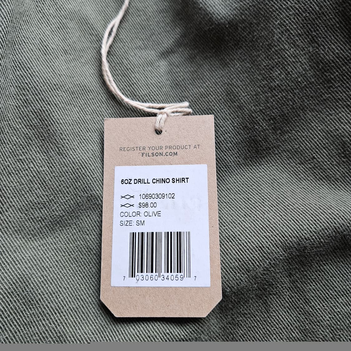 필슨 6온즈 드릴 치노 셔츠 (6oz Drill Chino Shirt) 상품이미지6