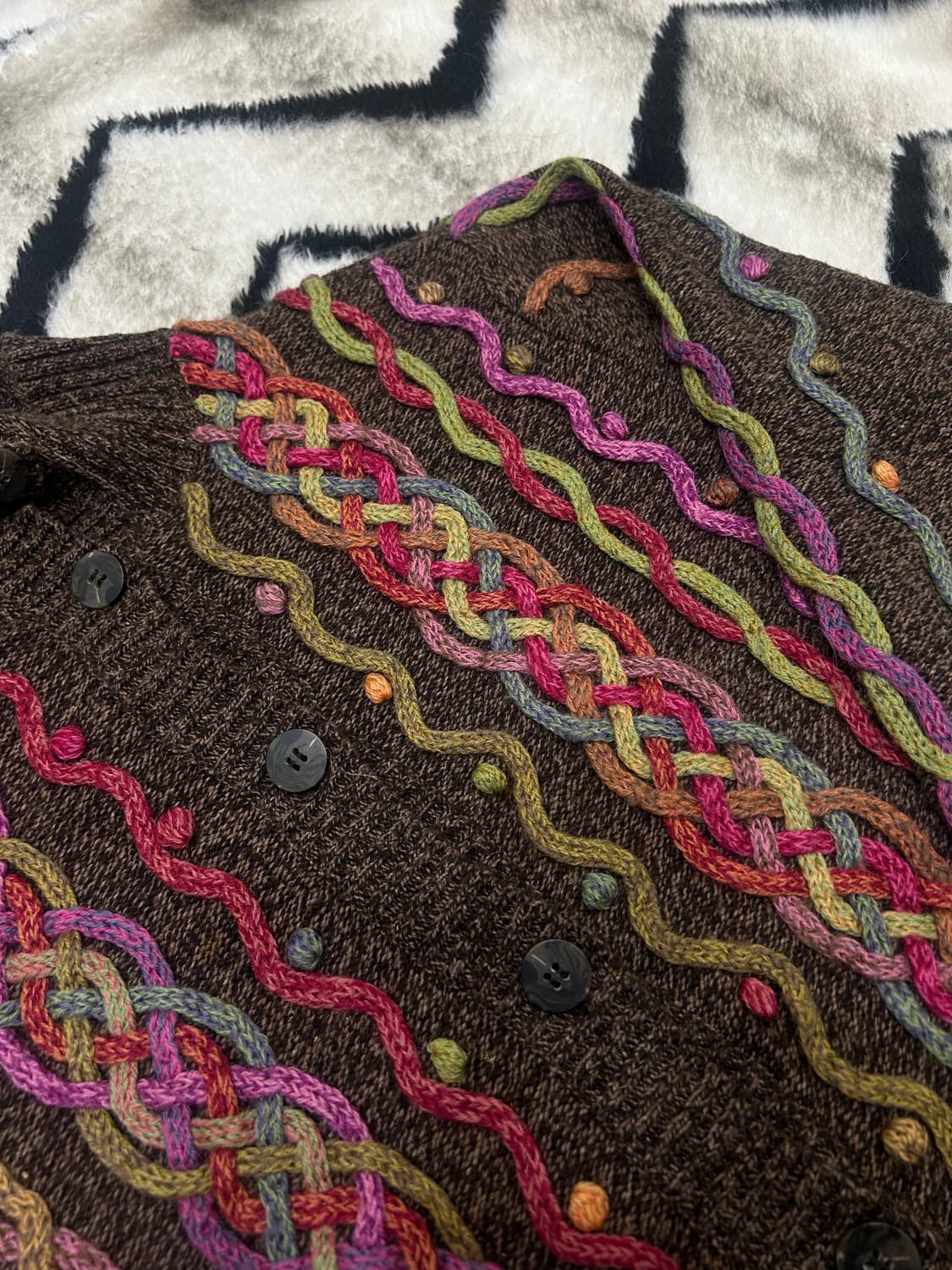 [L]Talbots USA 자수 가디건 자켓/브라운 상품이미지1