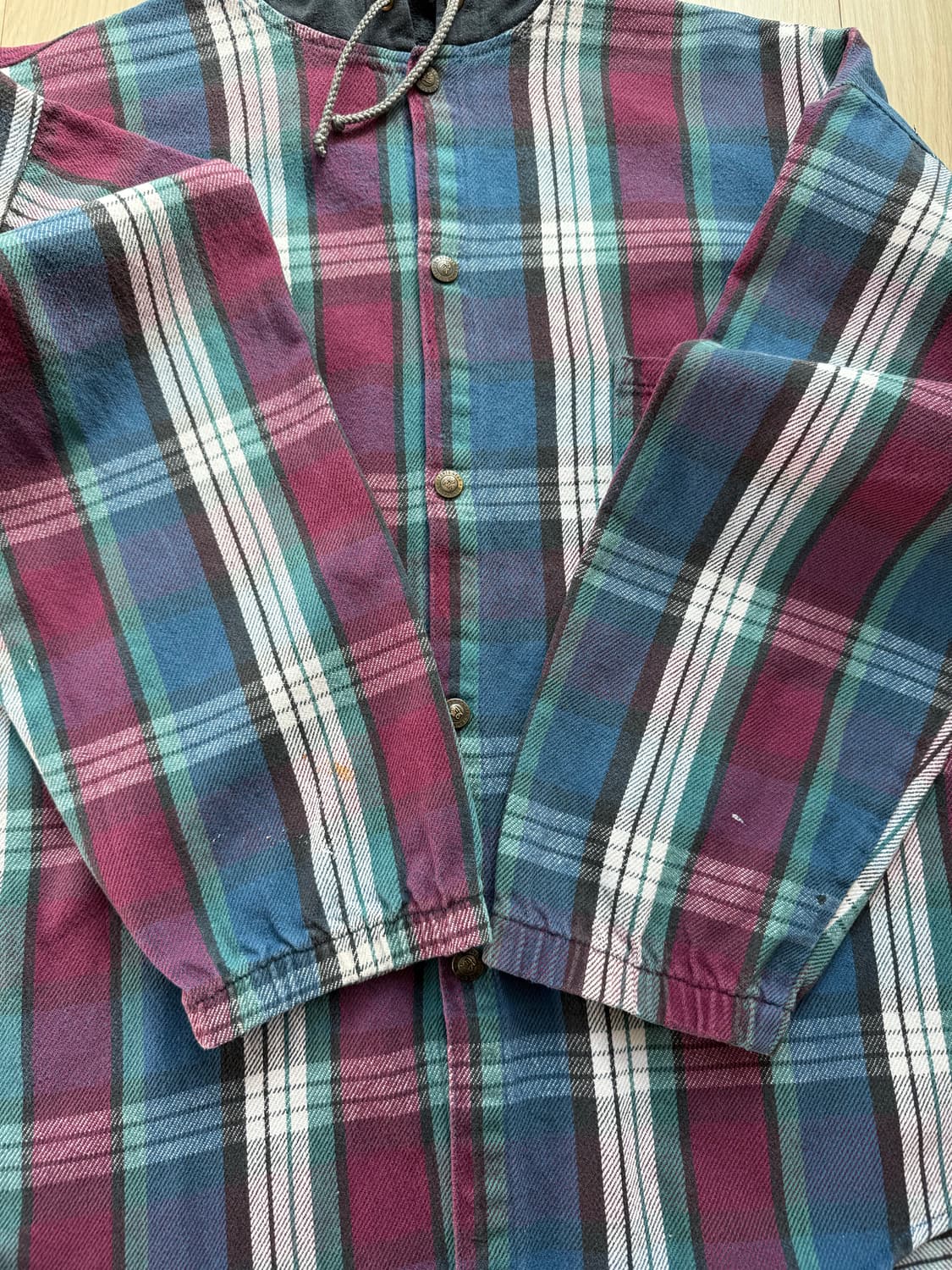 No Fear 노피어 90s 플란넬 후디 자켓 상품이미지7