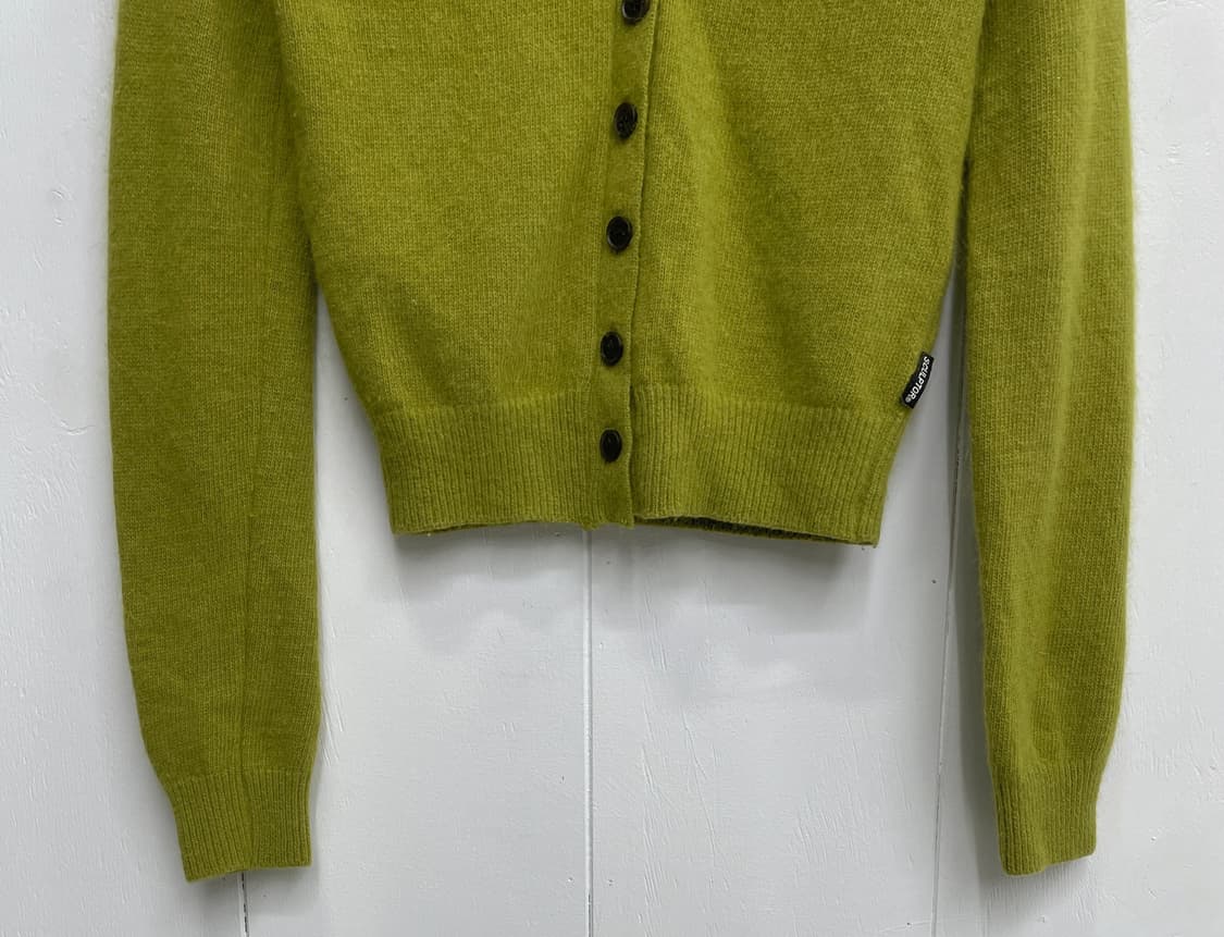 스컬프터(SCULPTOR) 앙고라 혼방 브이넥 크롭 가디건 상품이미지5