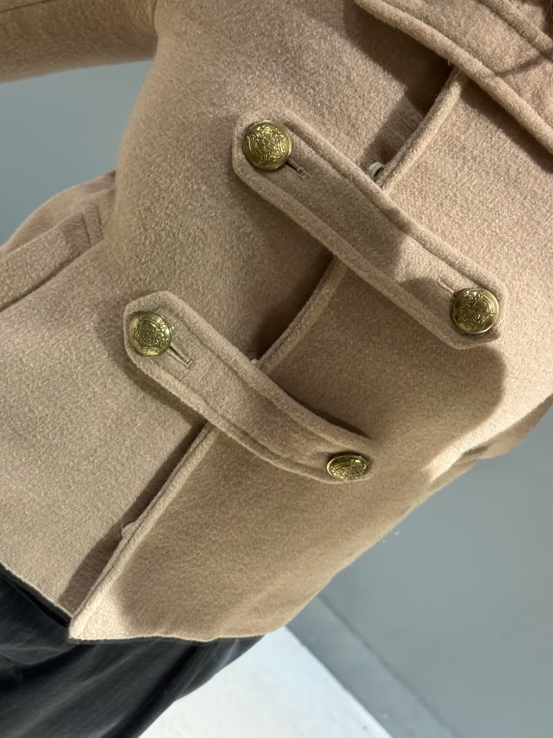 double button detail half coat 상품이미지5