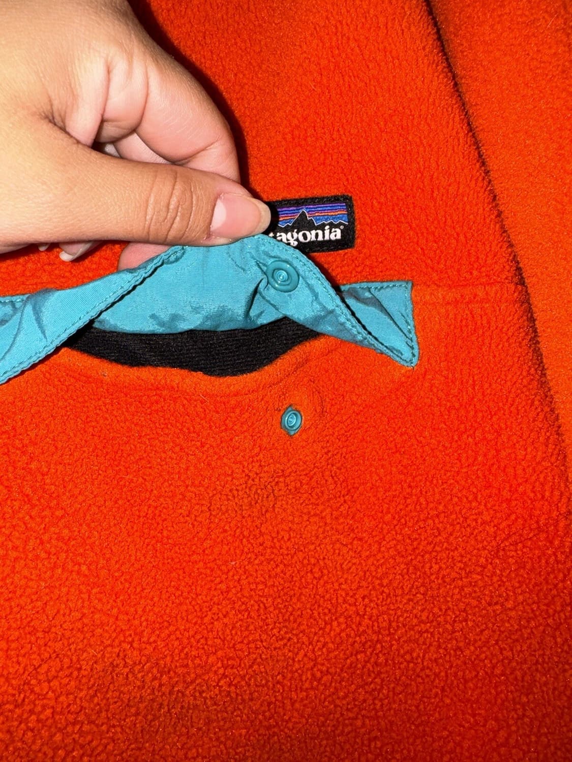 12FW 파타고니아 신칠라 스냅-T 플리스 오렌지 민트 포켓 상품이미지4