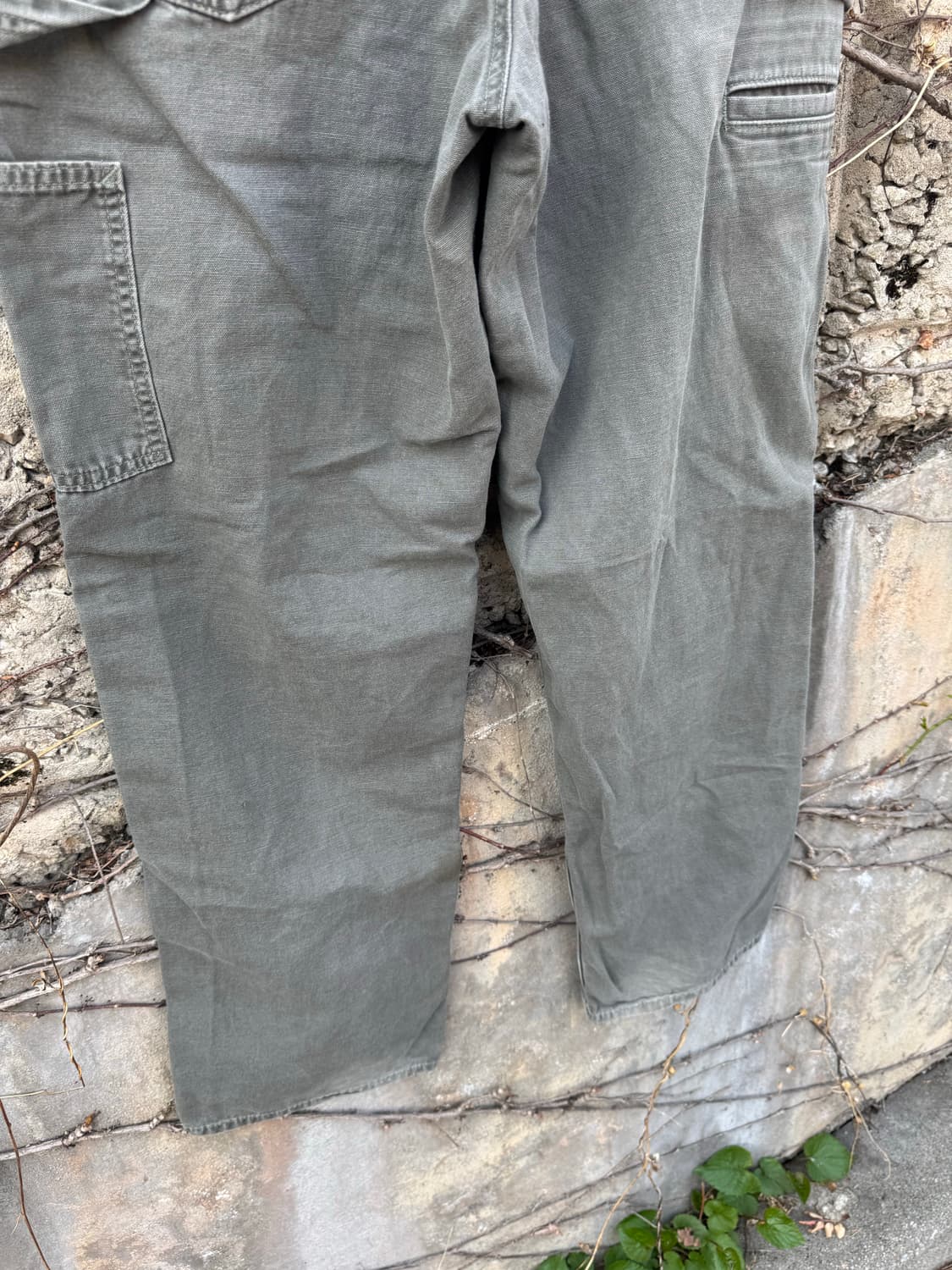 칼하트 빈티지 b159 다크 모스그린 카펜터 싱글니 워크 팬츠 상품이미지6