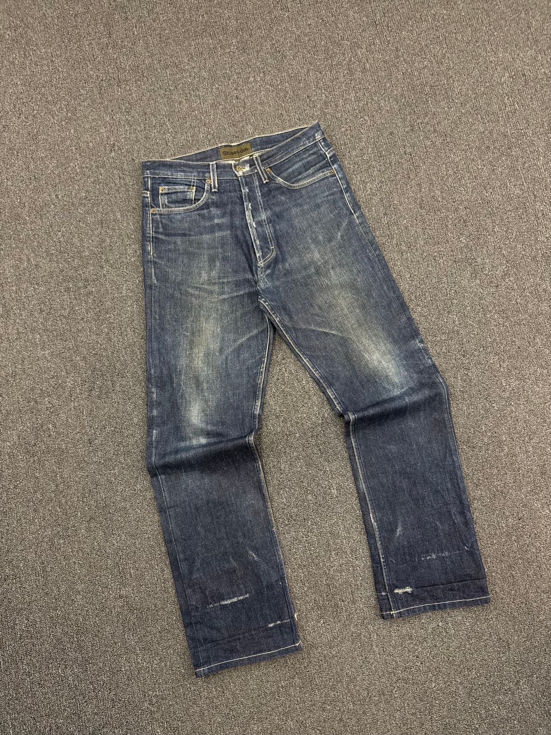 32)90’s 스투시-DM 빈티지 버튼플라이 데님 팬츠 상품이미지1