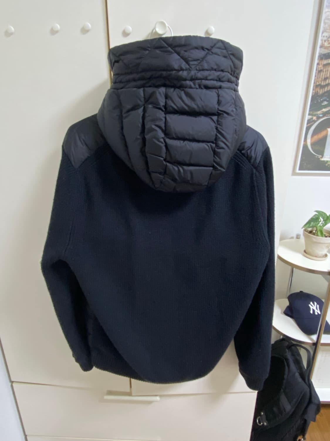 20시즌 몽클레어 니트패딩 후드집업 블랙 사이즈 L 상품이미지2