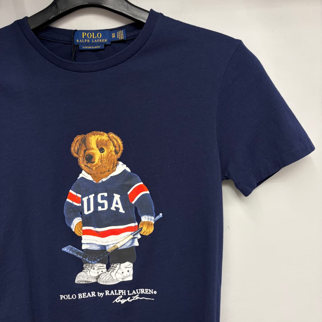 폴로 랄프 로렌 네이비 베어 반팔 티셔츠 XS 상품이미지2