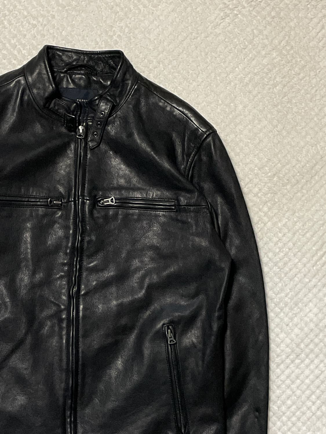 바나나 리퍼블릭 웨스턴 무드 리얼레더 2WAY 소가죽 바이커 자켓 상품이미지3