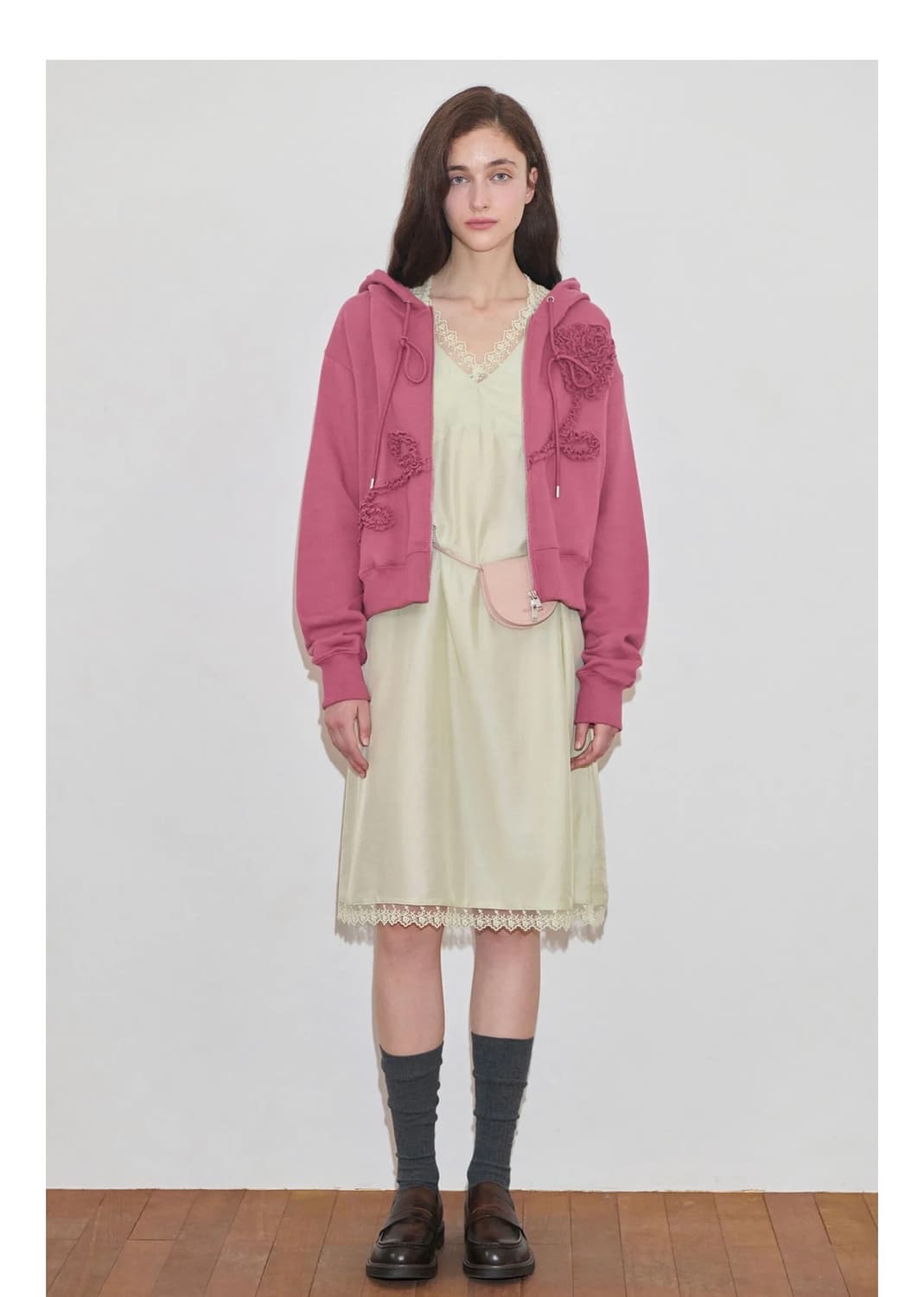 시눈 로즈 프릴 후드집업 상품이미지2