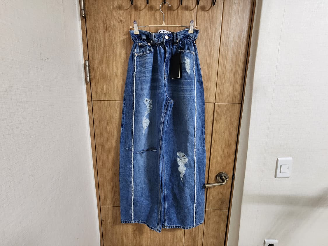 (XS)여성 YCH 와이드 데님 팬츠 청바지 상품이미지2