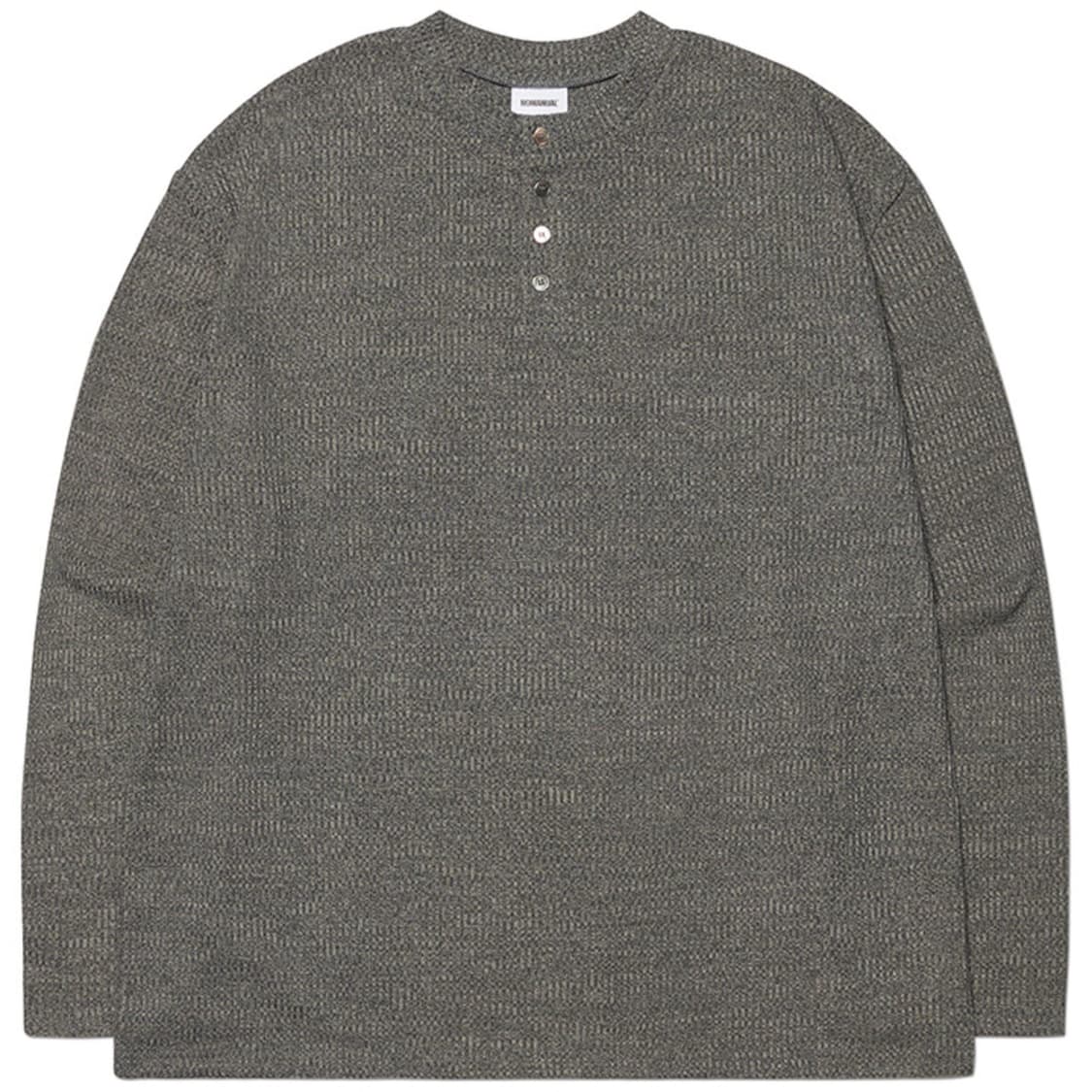 노매뉴얼 헨리넥 니트(차콜) 상품이미지2