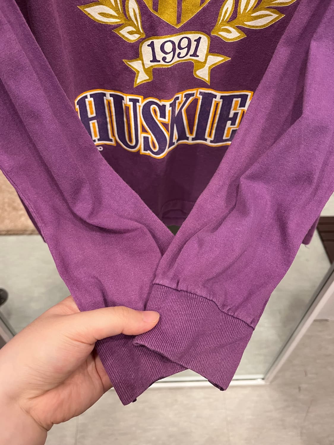 Hypercolor 빈티지 HUSKIES 롱슬리브 (made USA) 상품이미지3