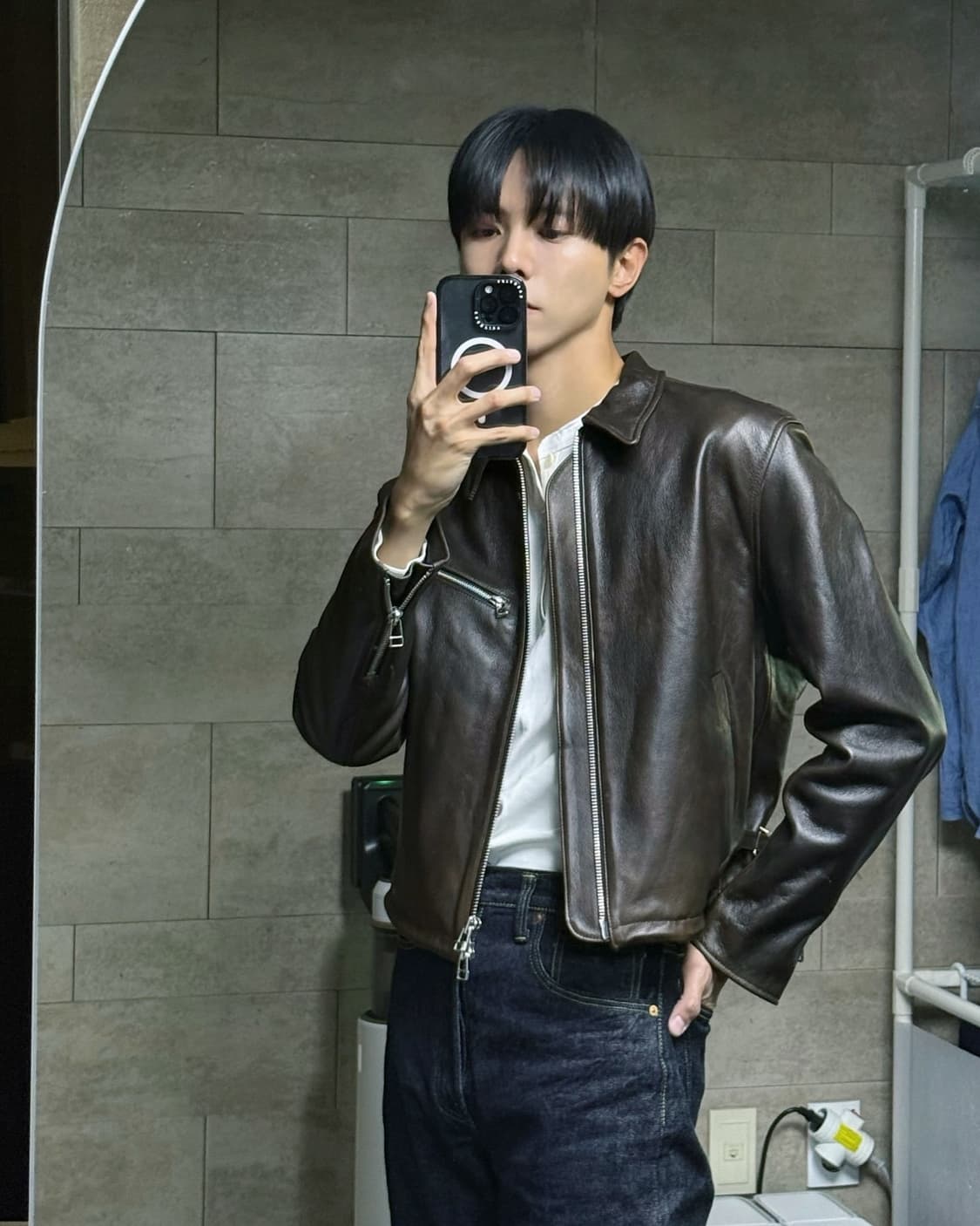 토니웩 레더 크롭 자켓 L 상품이미지1