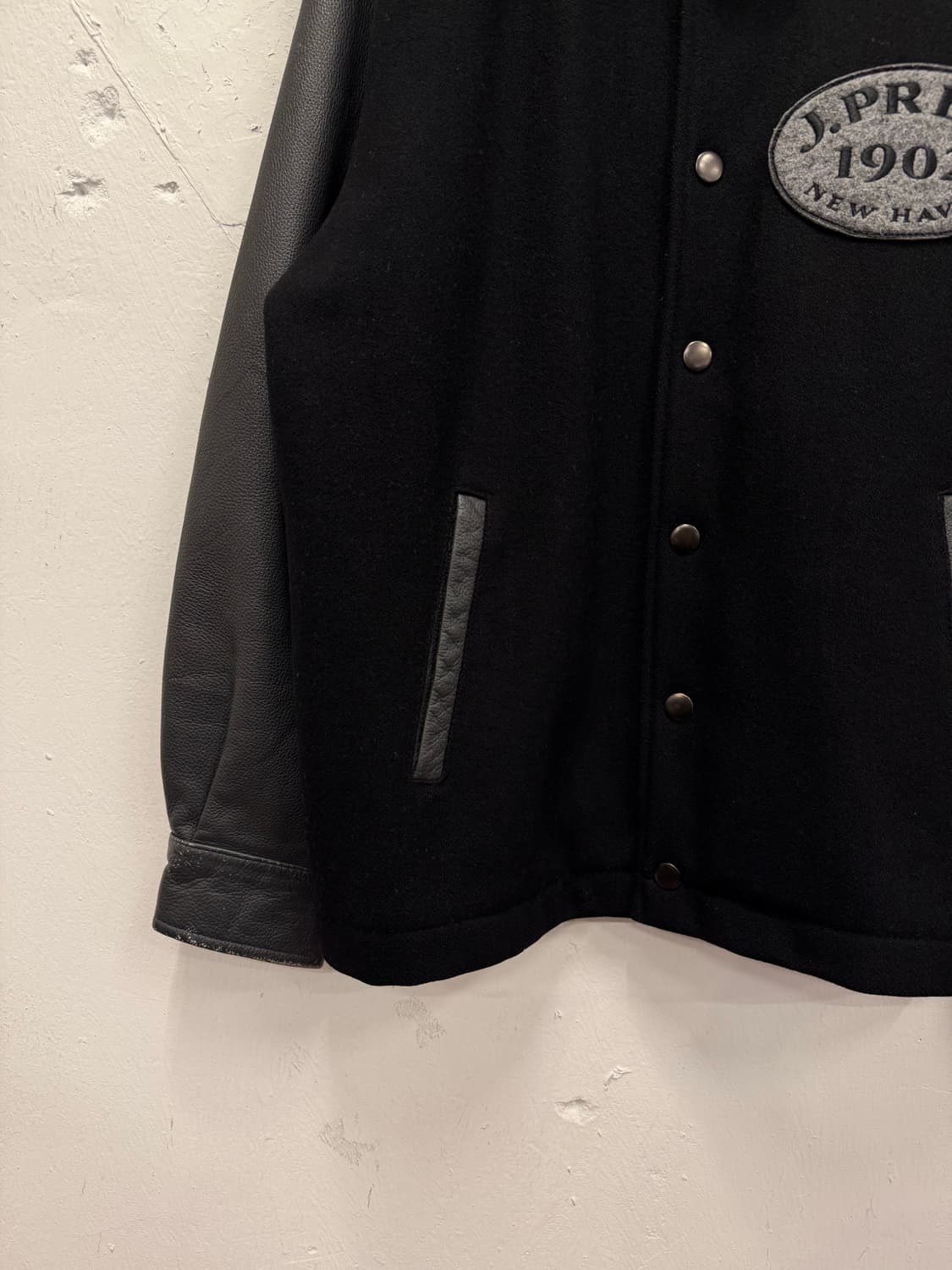 (M) J.PRESS 제이프레스 Leather Arm Varsity Ja 상품이미지4