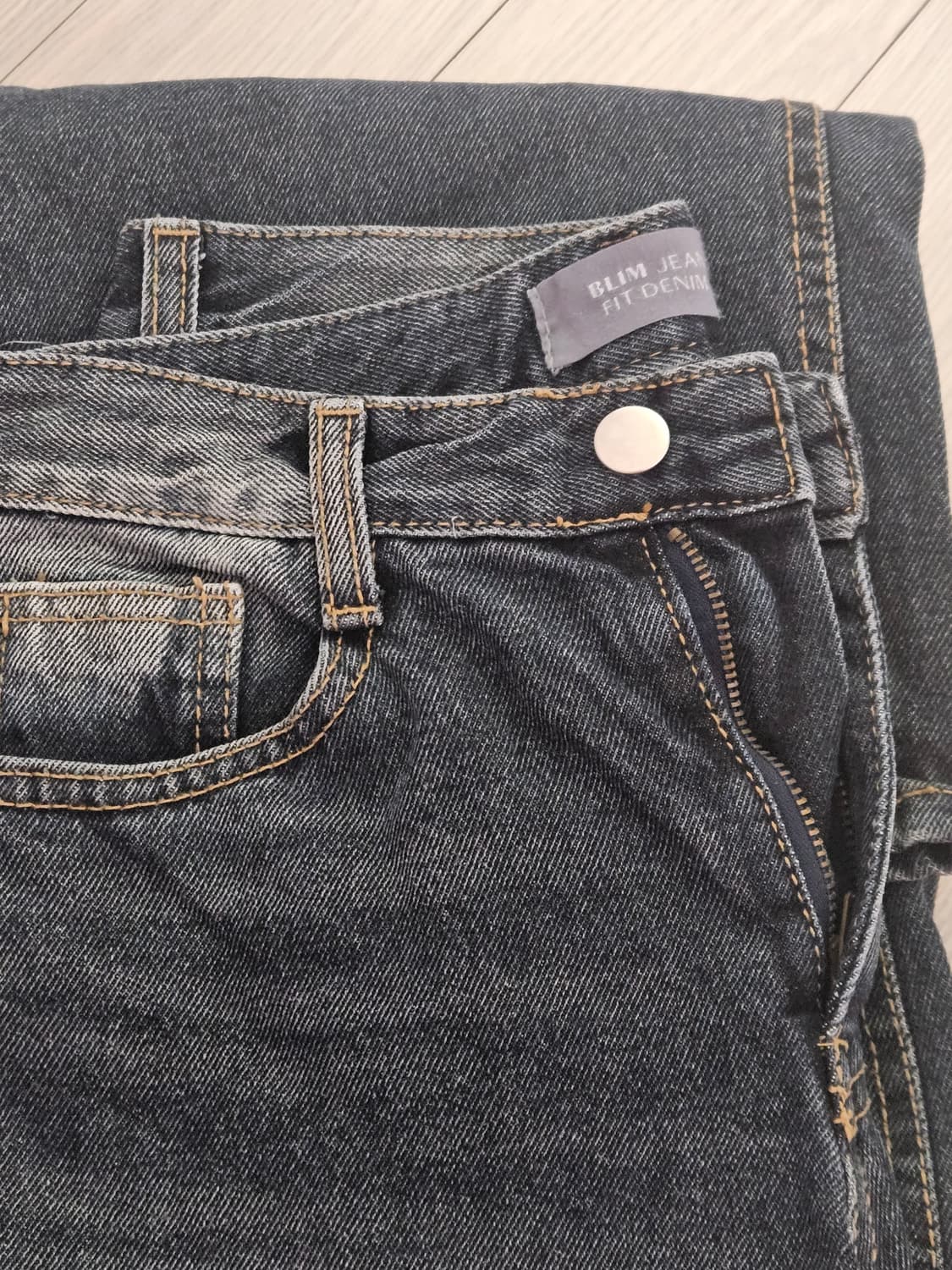 블림진 롱 와이드 데님 팬츠 딥워싱 다크진청 XS 상품이미지3