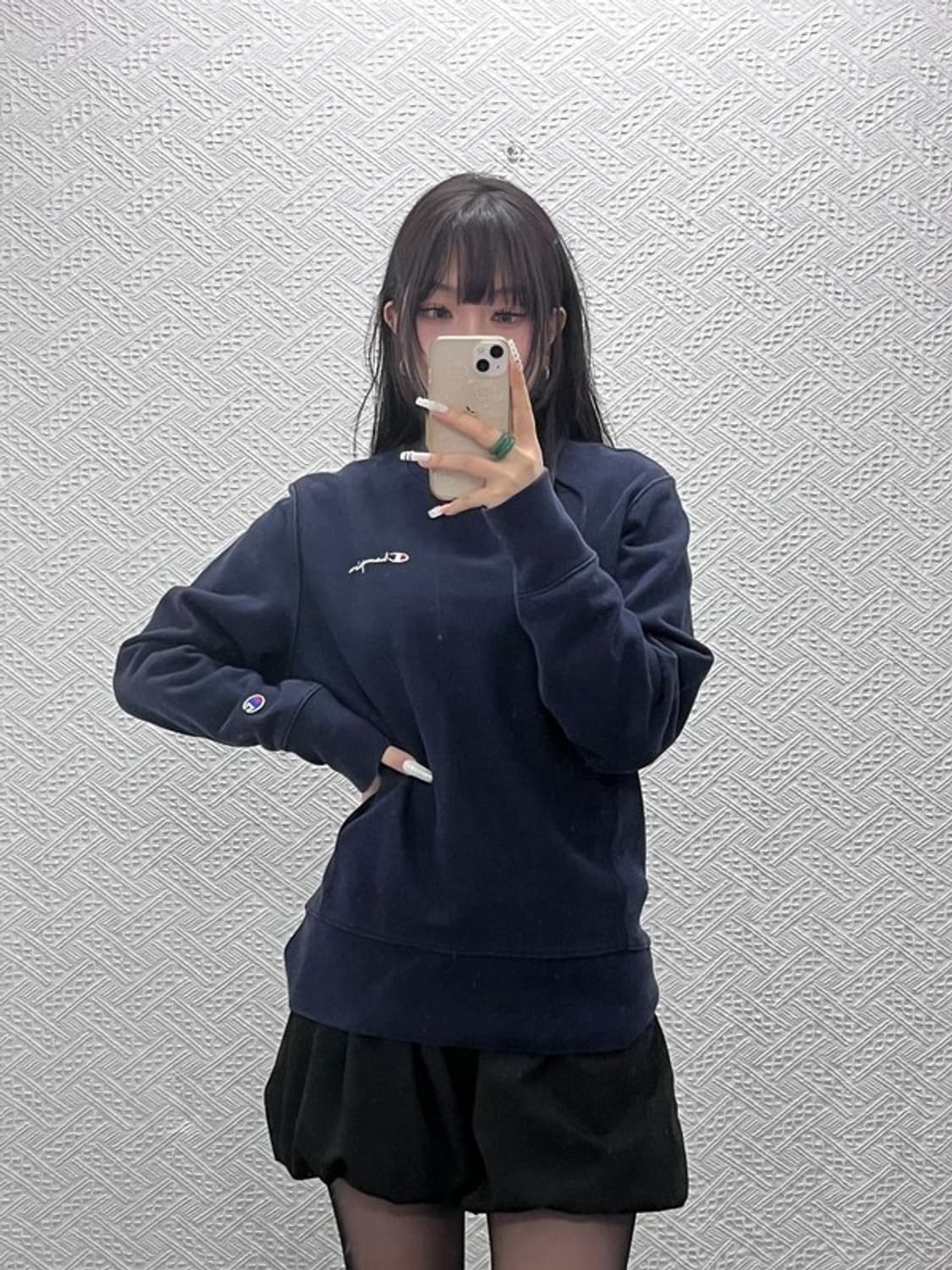 챔피온 리버스위브 모던 캐주얼 자수로고 맨투맨 M C10747 상품이미지1