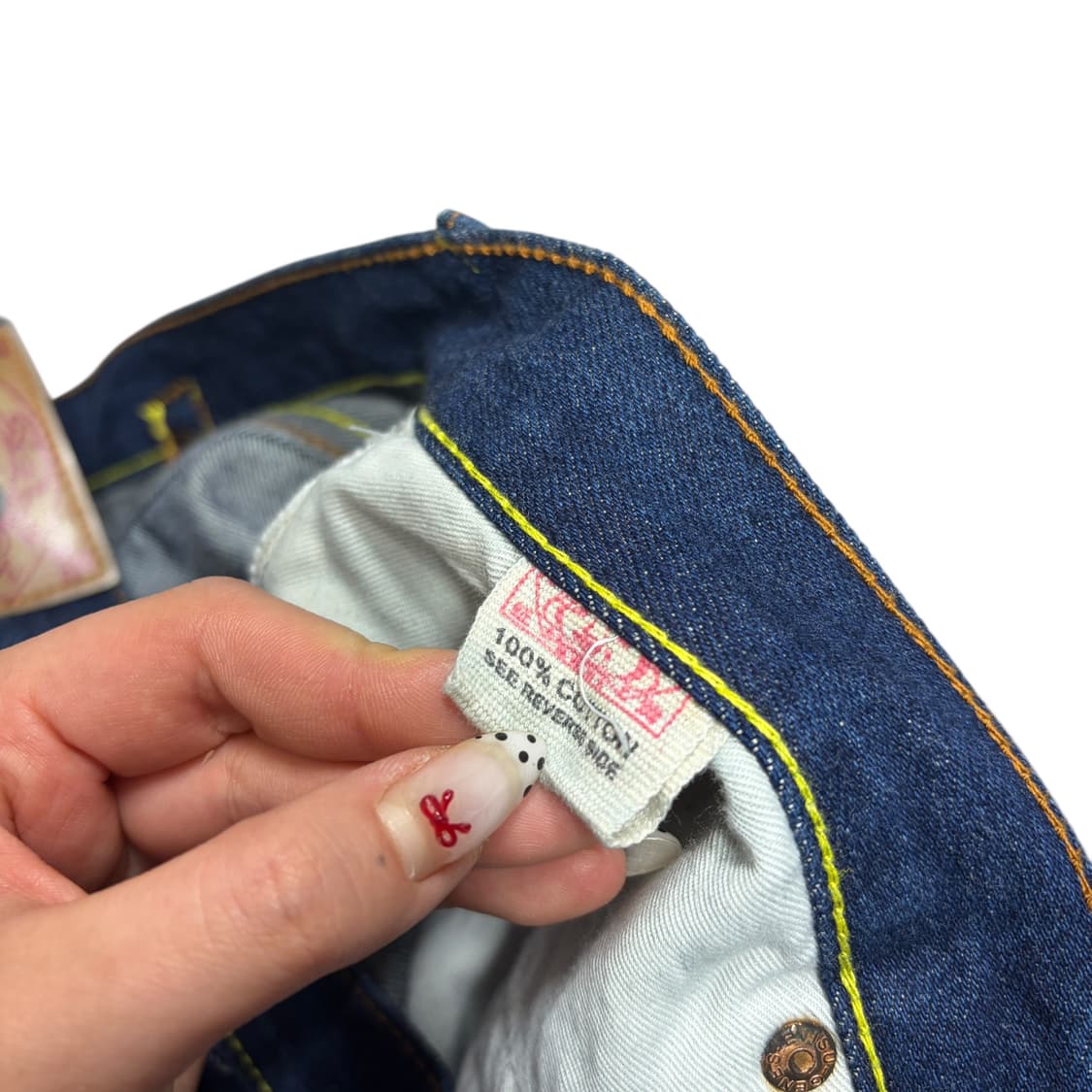 에비수(Evisu) 재팬 야마네 페이스 자수 데님 반바지 버뮤다 팬츠 상품이미지4