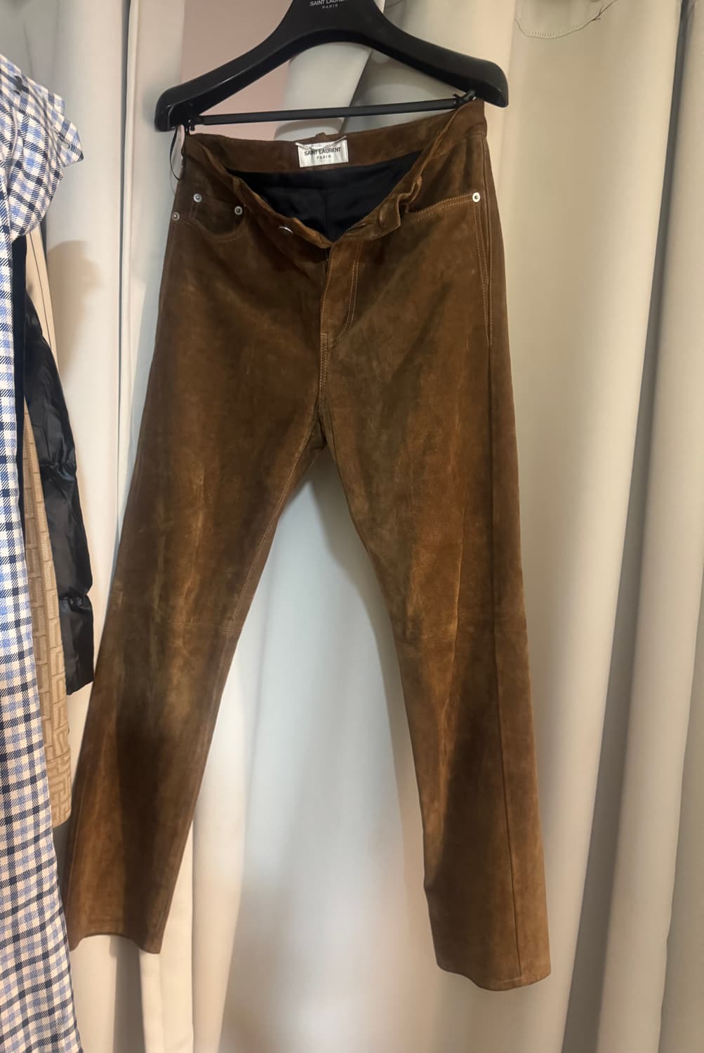 saint laurent leather camel pants  상품이미지3