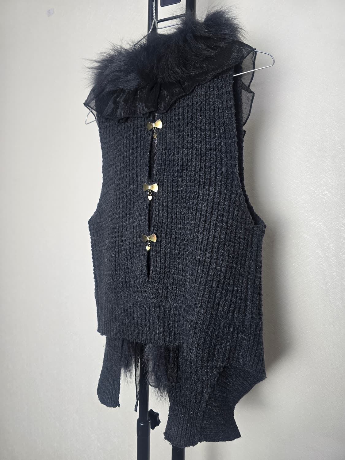 페이크퍼 니트베스트 상품이미지4