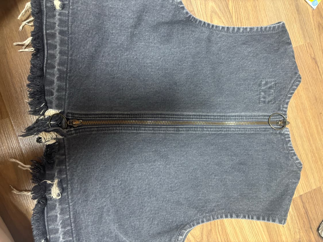 캐피탈 블랙 데님 탑 캐미솔 상품이미지4