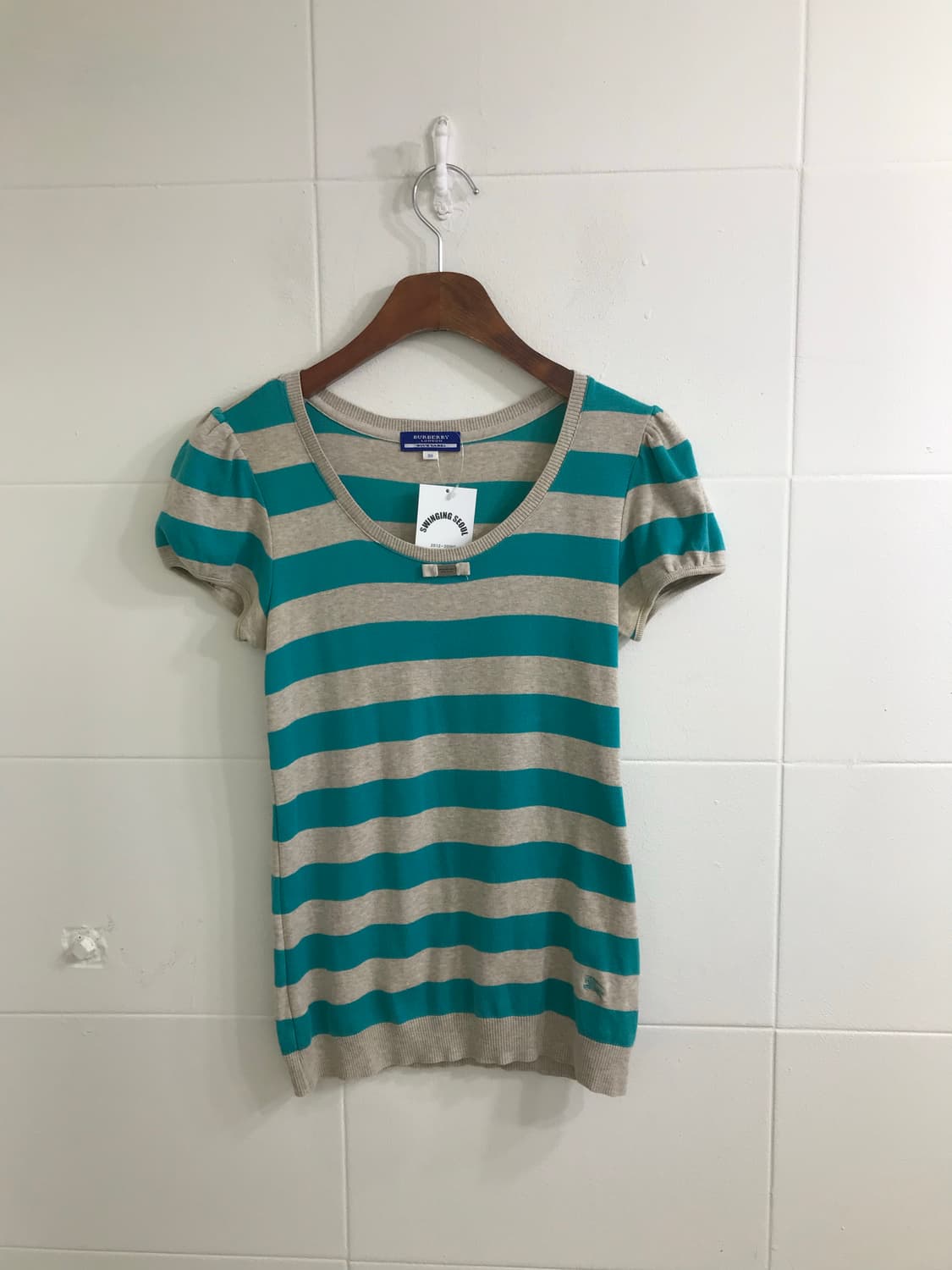 버버리 퍼프 반팔 민트 케이프 니혼진 코디세트 상품이미지6