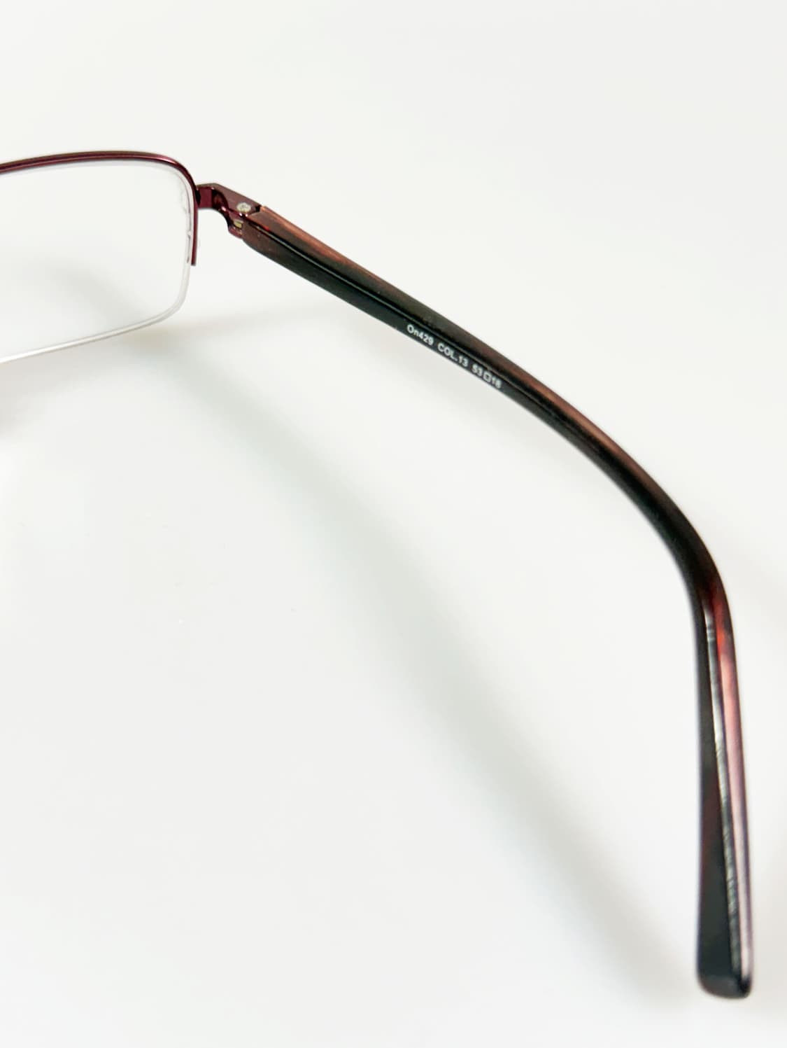 O.NICK 반무테 스퀘어 메탈 프레임 빈티지 안경 상품이미지6