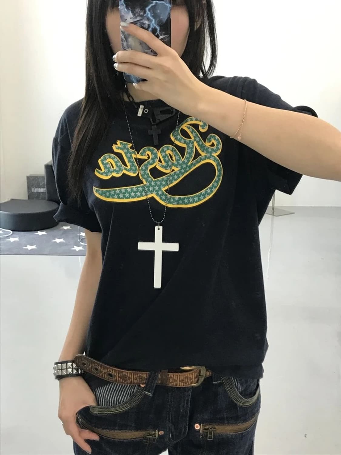 comme ca 프린팅 반팔 티 상품이미지2