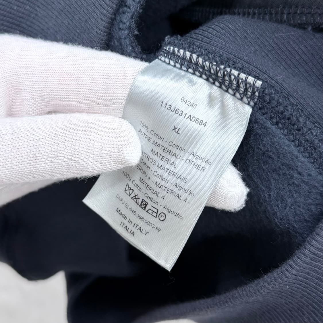 [S+급/XL] 디올 오블리크 코튼 테리 후드티 상품이미지6