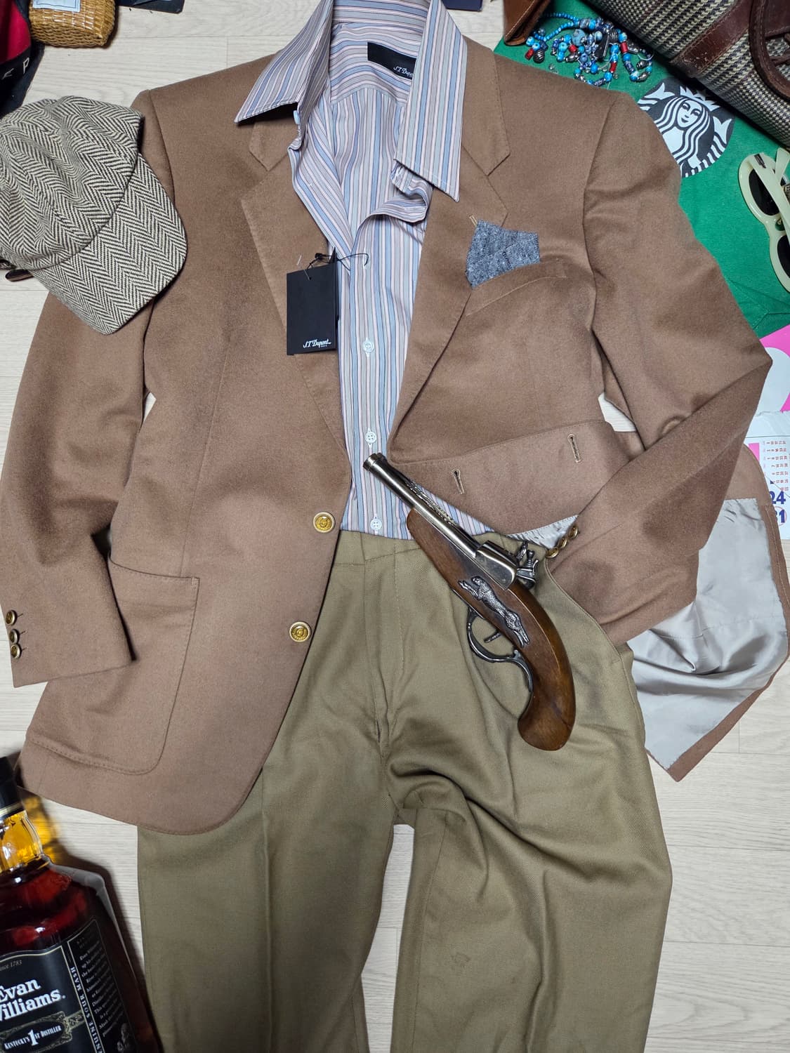 (새상품)(made in Italy)듀퐁 Dupont 셔츠 남방 스트라 상품이미지4